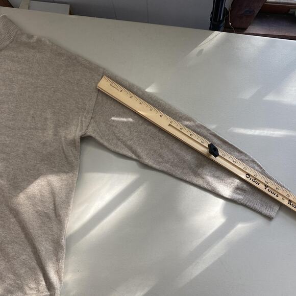 Madewell Sweater Womens Small Heather Hazelwood Mock Neck Wool Alpaca Blend Tan - Picture 5 of 11